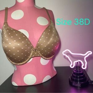 Victoria’s Secret Lightly Lined Full Coverage Push Up Bra Size 38D White Heart